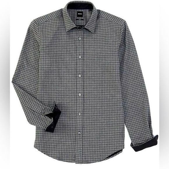 Hugo Boss Other - Hugo Boss Black and Gray winter long sleeve button up shirt, S